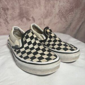 Unisex Distressed Classic Checkered Vans Size 3.5M/5W